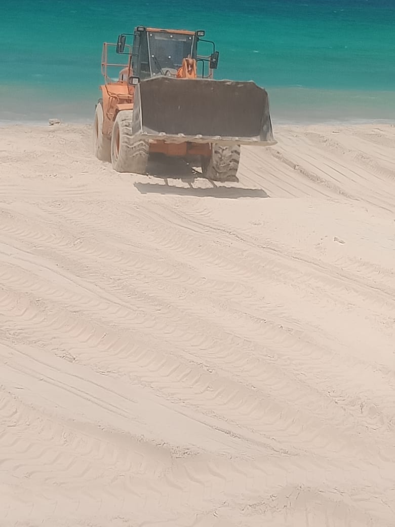 تسوية وتمهيد شواطئ مرسى مطروح 