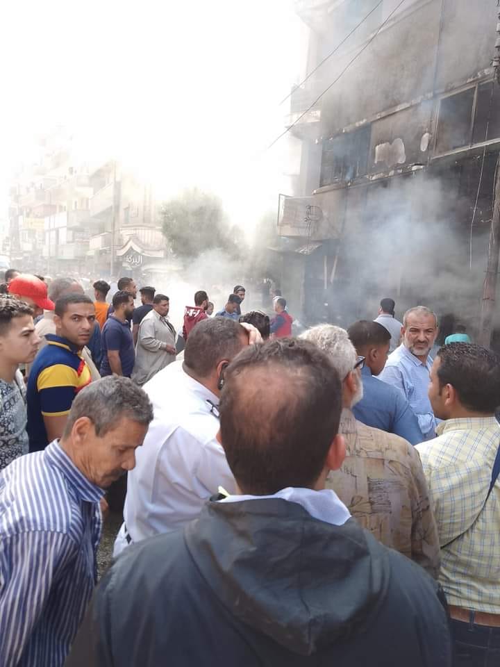 حريق منيا القمح