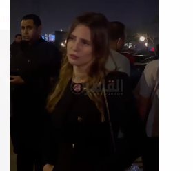 إيمان العاصي في عزاء مصطفى درويش