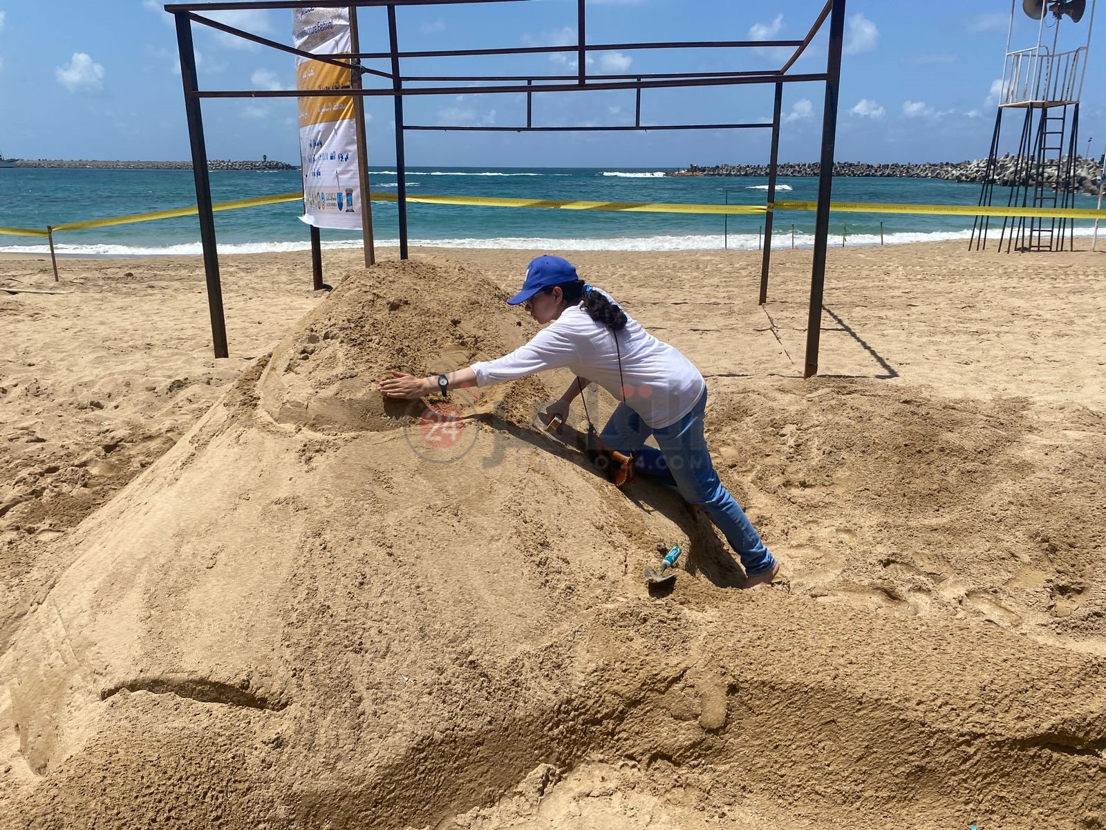 مهرجان النحت على الرمال بشواطئ الإسكندرية 