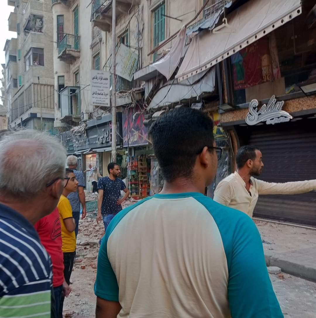 انهيار أجزاء من عقار بالإسكندرية