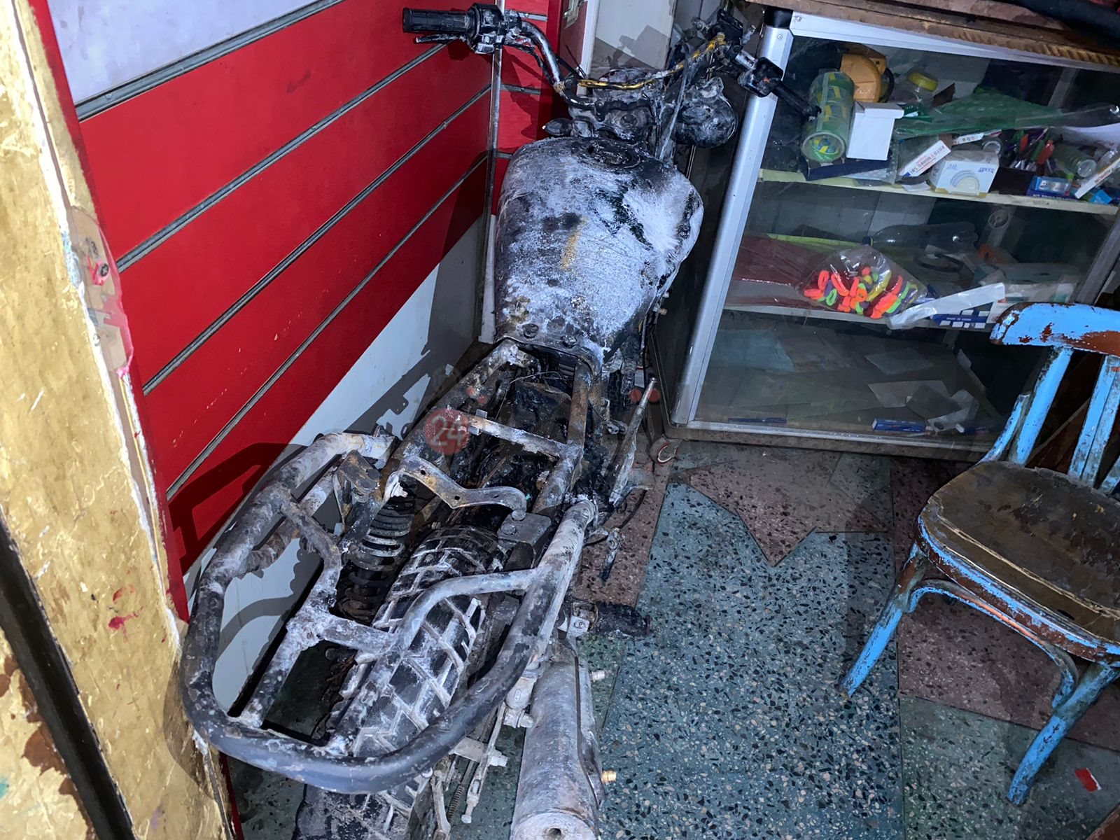 آثار حريق الوراق