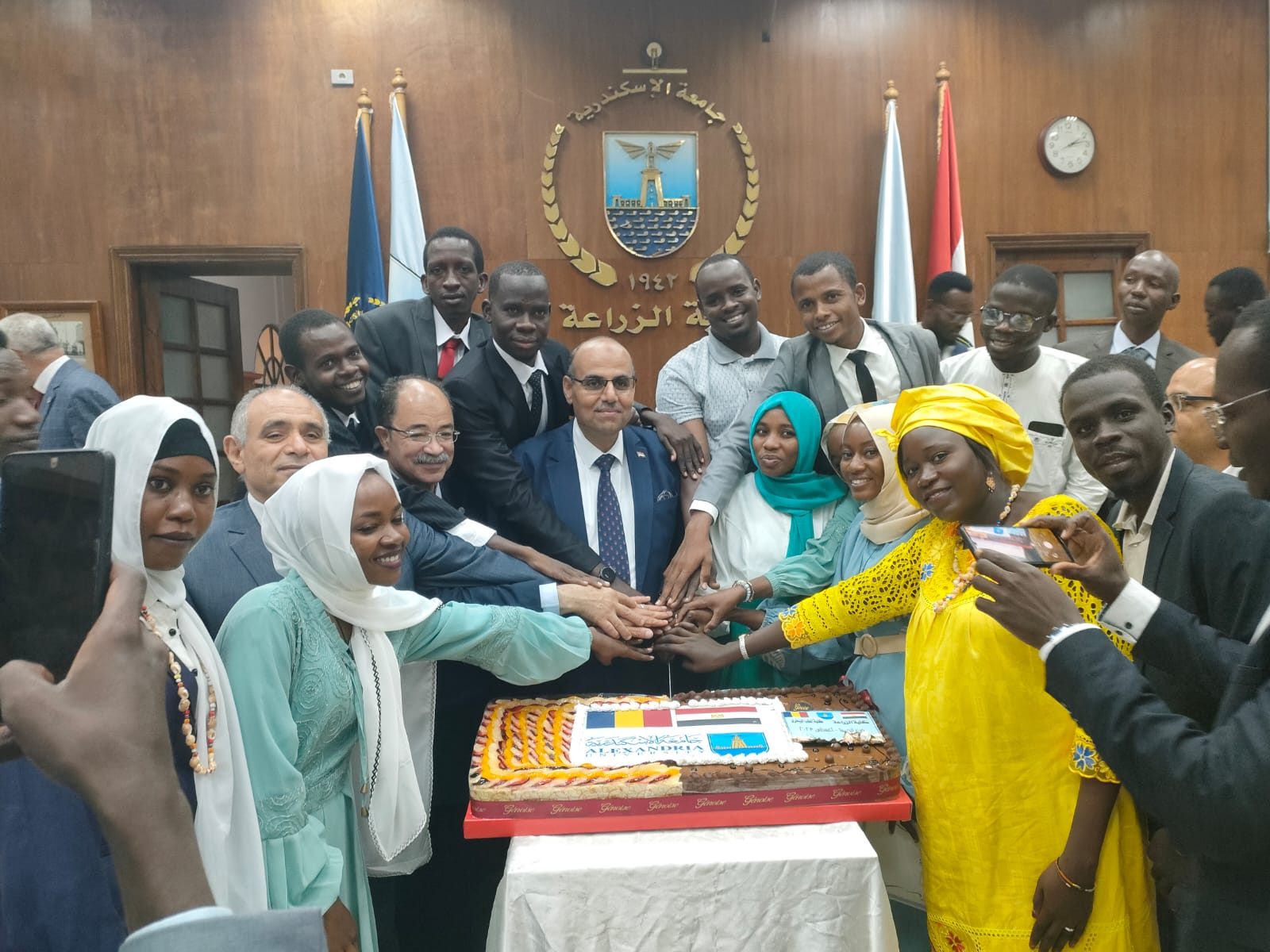 تكريم طلاب فرع جامعة الإسكندرية فرع تشاد 