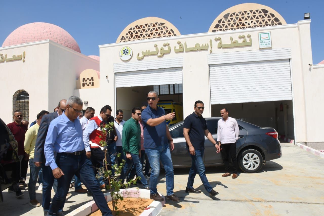 محافظ الفيوم يتفقد تشغيل نقطة إسعاف تونس 