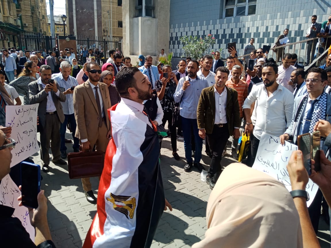 وقفة احتجاجية في الإسكندرية للتنديد باعتداءات الكيان الصهيوني