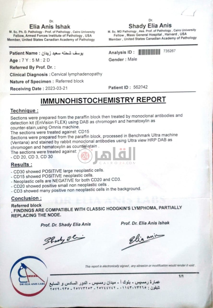 تحليل خاص بـ مرض يوسف 02