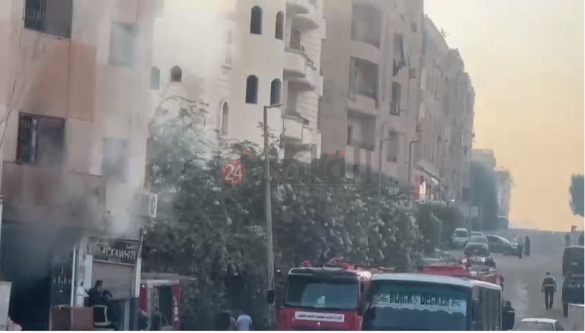 حريق مخزن اثاث حدائق الاهرام 2