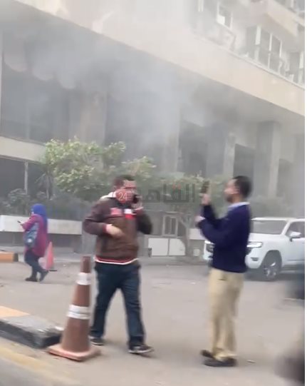 حريق فندق بشارع النيل