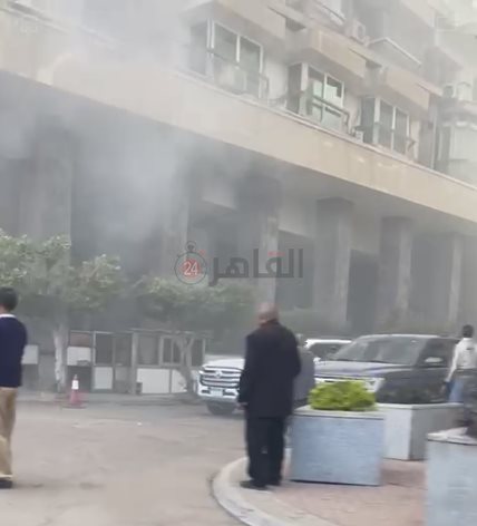 حريق فندق بشارع النيل