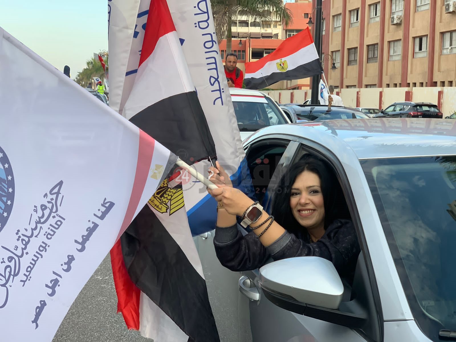 احتفالات عارمة بفوز الرئيس السيسي ببورسعيد