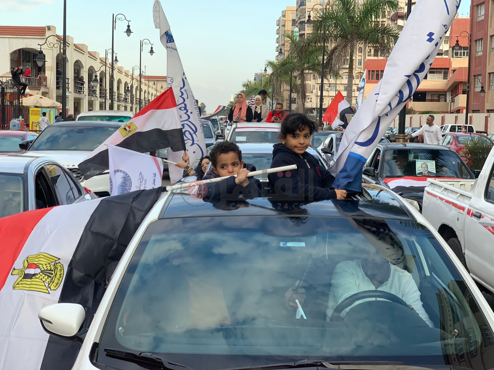 احتفالات عارمة بفوز الرئيس السيسي ببورسعيد