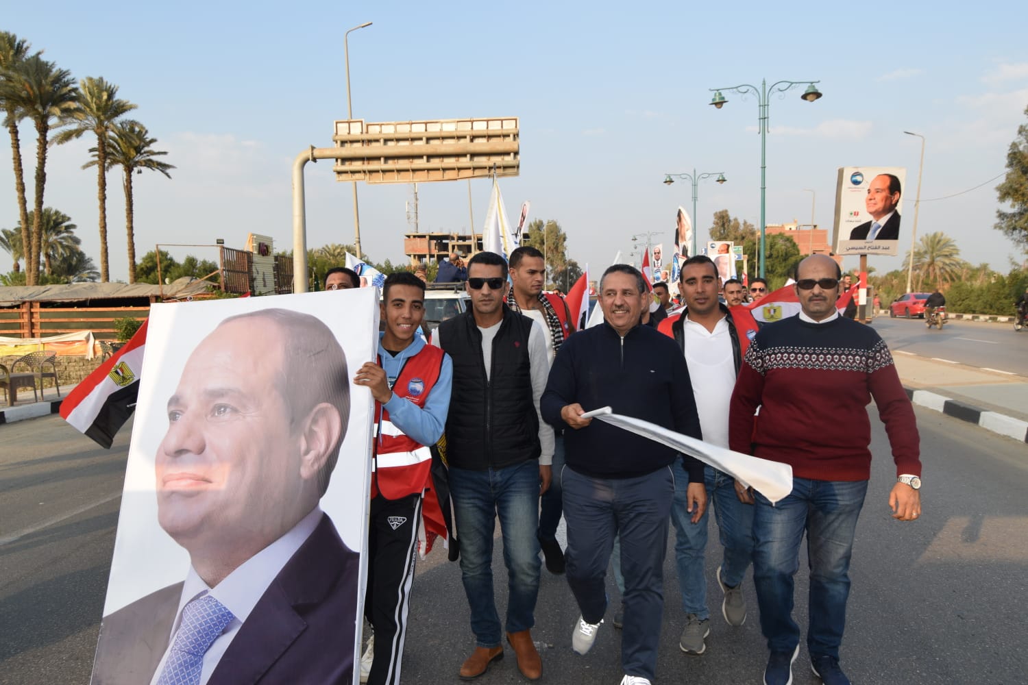 احتفالات اهالي الفيوم بفوز السيسي