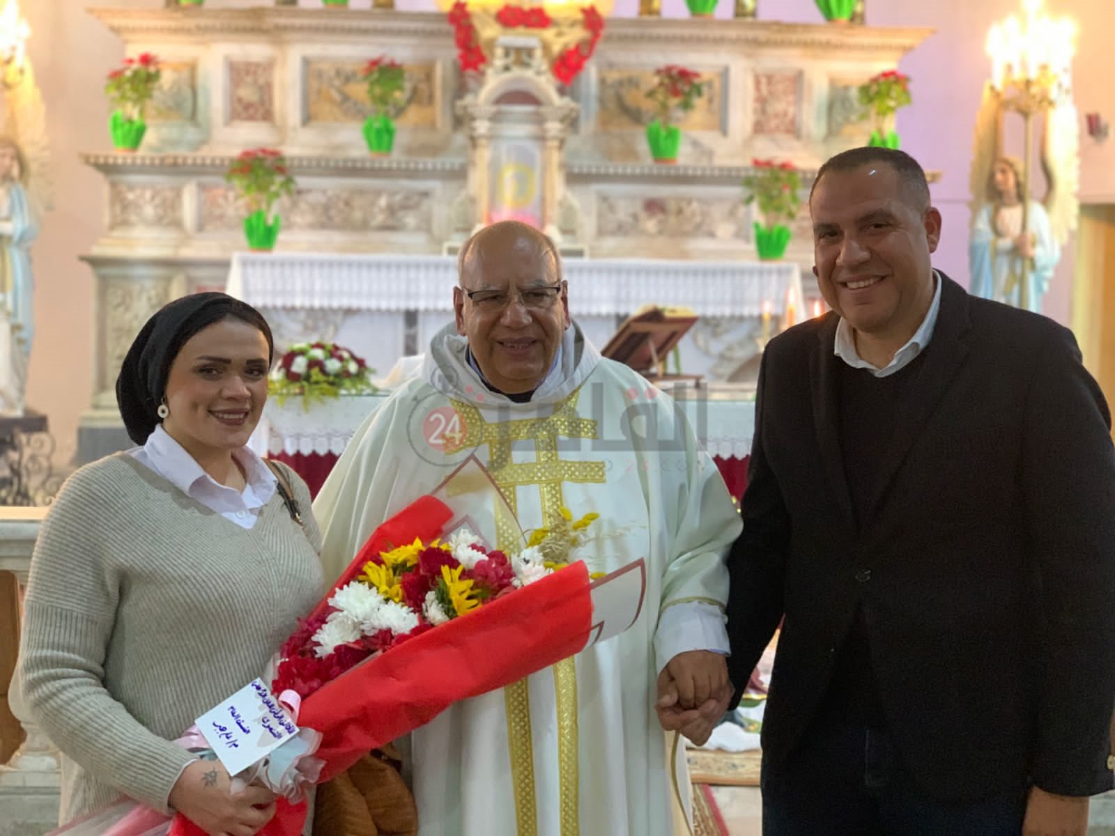 الأقباط الكاثوليك يحتفلون بعيد الميلاد المجيد ببورسعيد