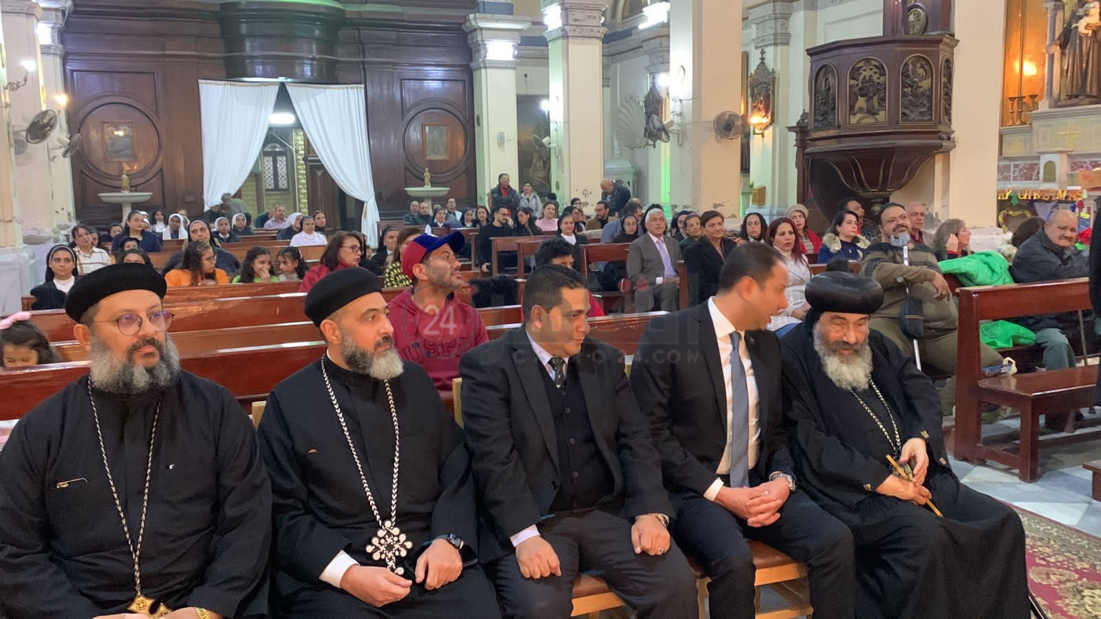 الأقباط الكاثوليك يحتفلون بعيد الميلاد المجيد ببورسعيد