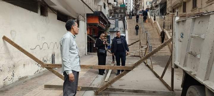 انهيار أجزاء من عقار في الإسكندرية