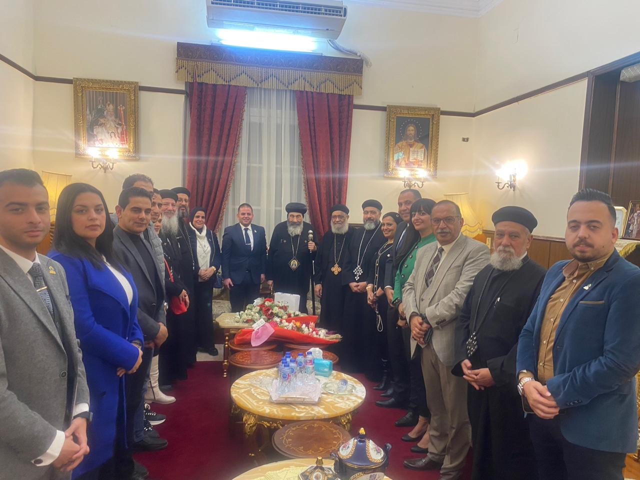 التحالف الوطني يلتقي الأنبا تادرس للتهنئة بعيد الميلاد