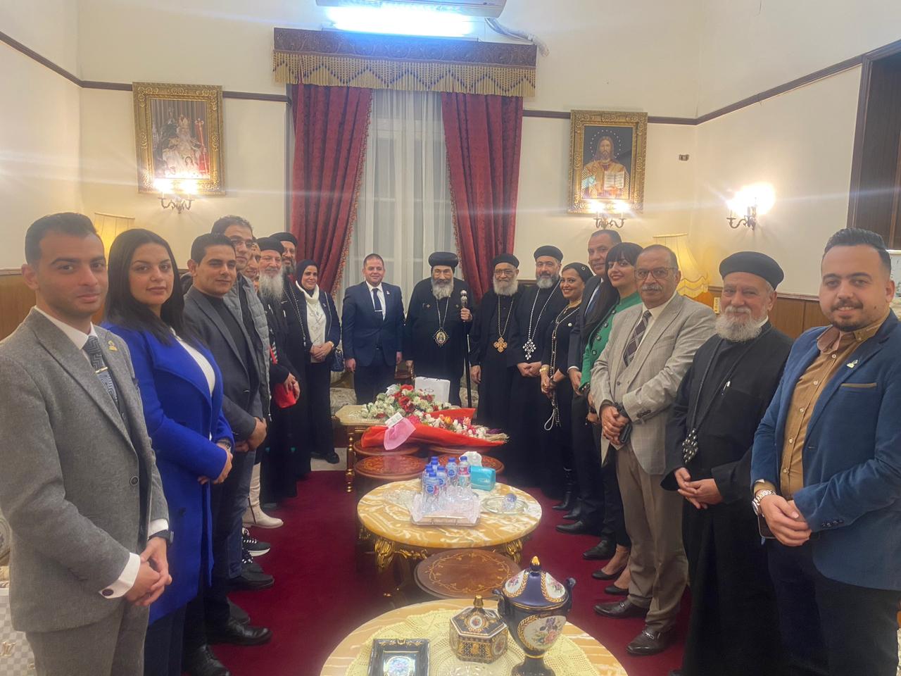 التحالف الوطني يلتقي الأنبا تادرس للتهنئة بعيد الميلاد