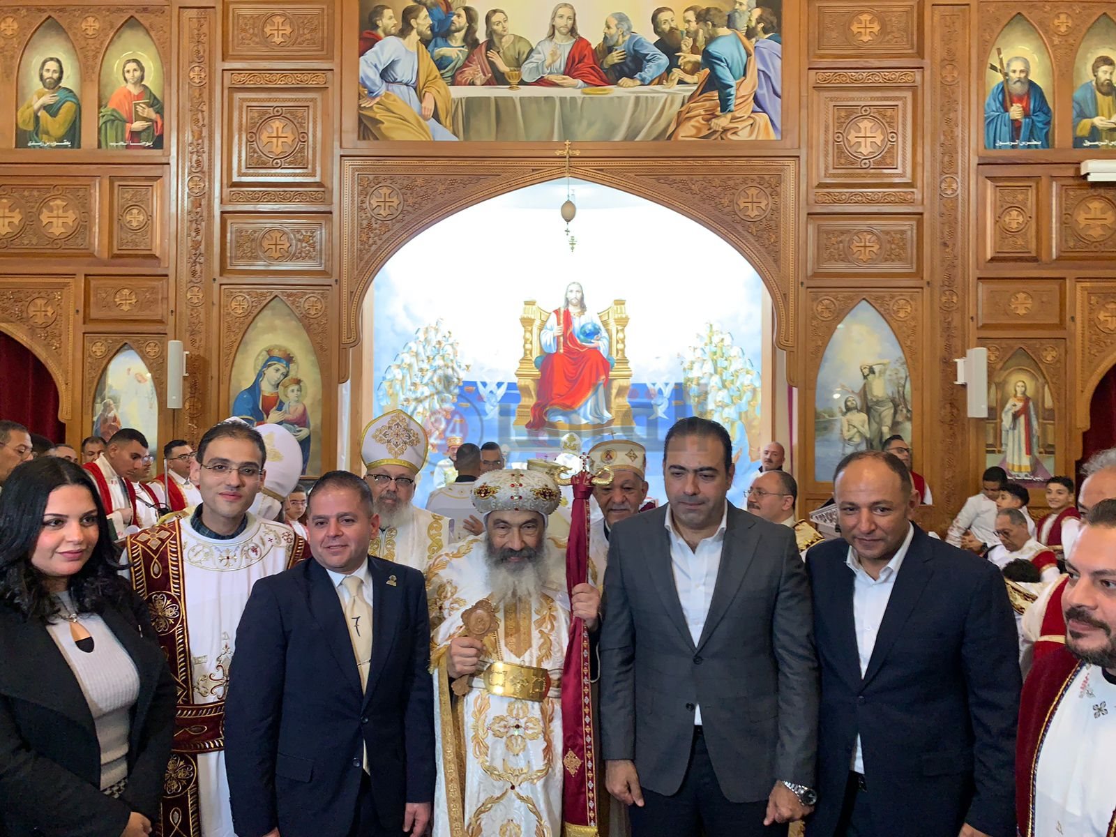 مطران بورسعيد يترأس قداس عيد الميلاد المجيد بـ مارمرقص