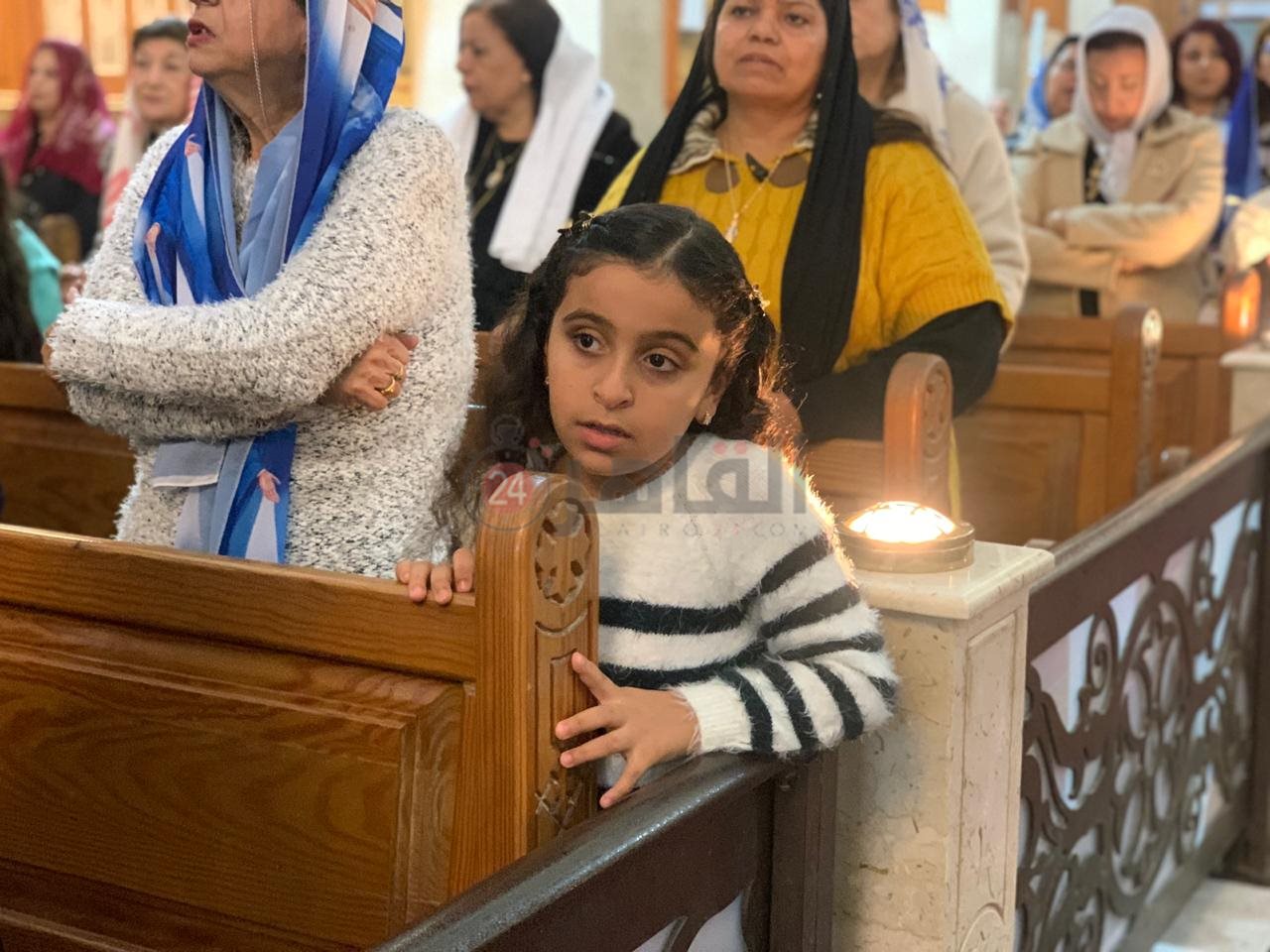 الصغار يزينون الكنائس خلال قداس عيد الميلاد ببورسعيد| صور