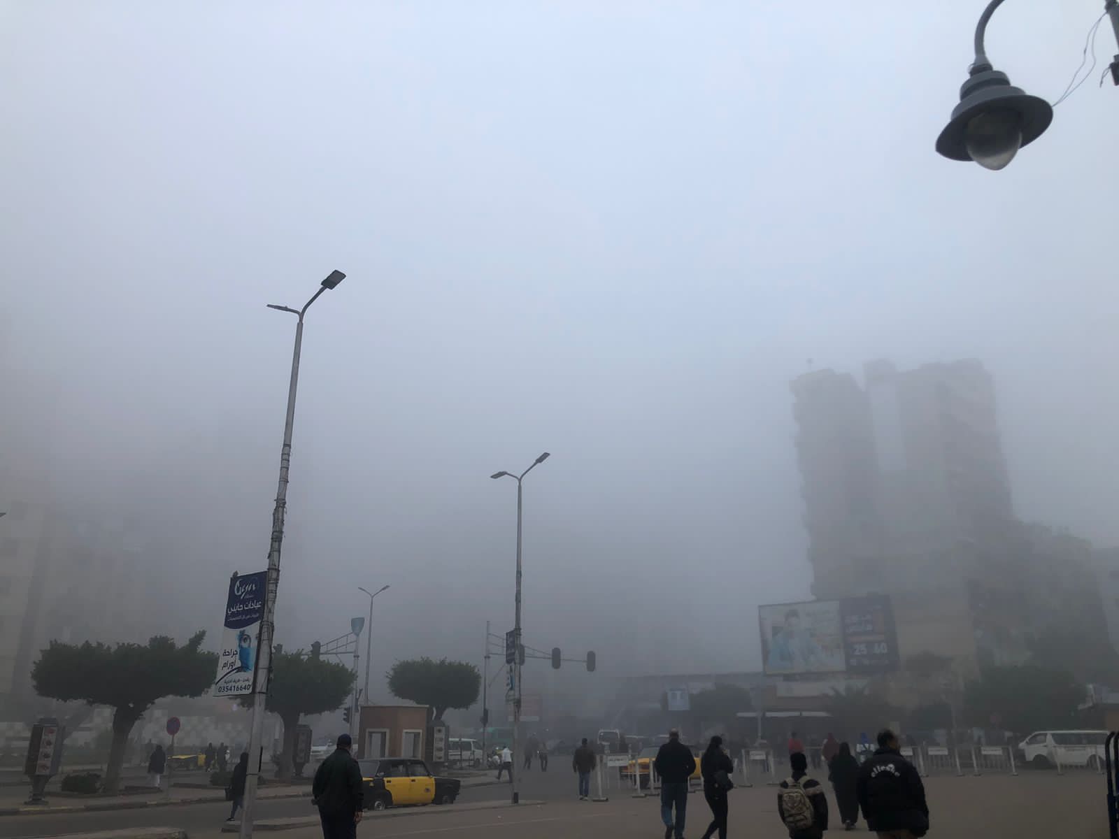 الشبورة المائية الكثيفة في الإسكندرية 