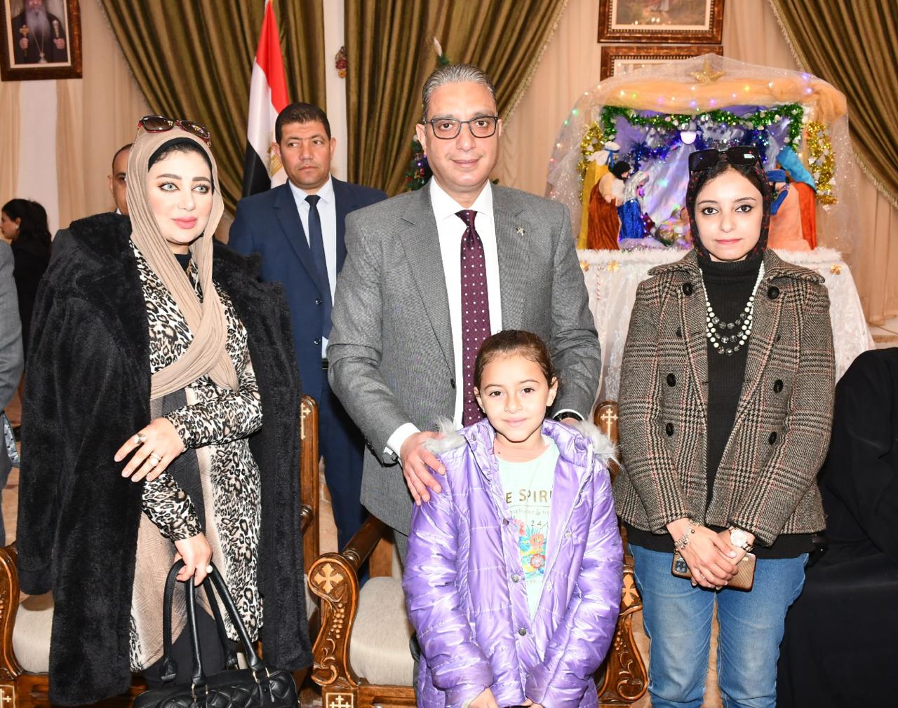 محافظ الفيوم في دير الأنبا إبرام 