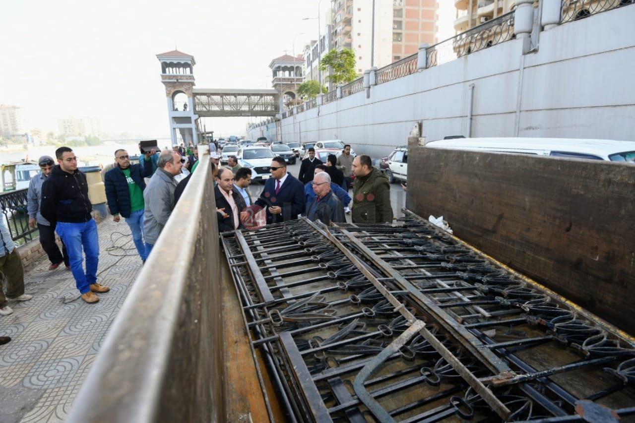 بدء أعمال تطوير كورنيش النيل بمدينة المنصورة (2)