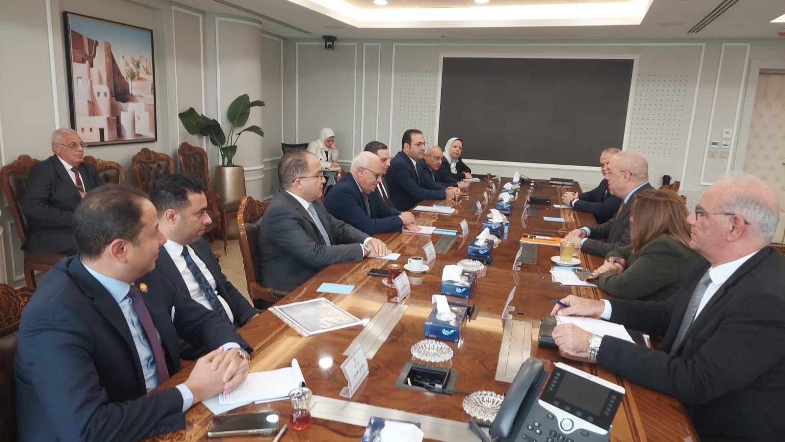 اجتماع نواب بورسعيد بوزير الاسكان