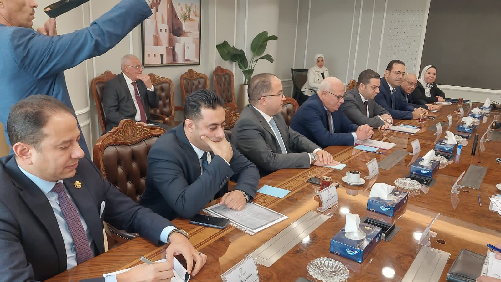 اجتماع نواب بورسعيد بوزير الاسكان