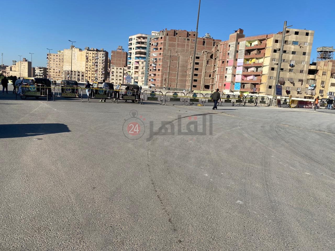 تكدس مروري بمنطقة البراجيل اعلي الطريق الدائري 9