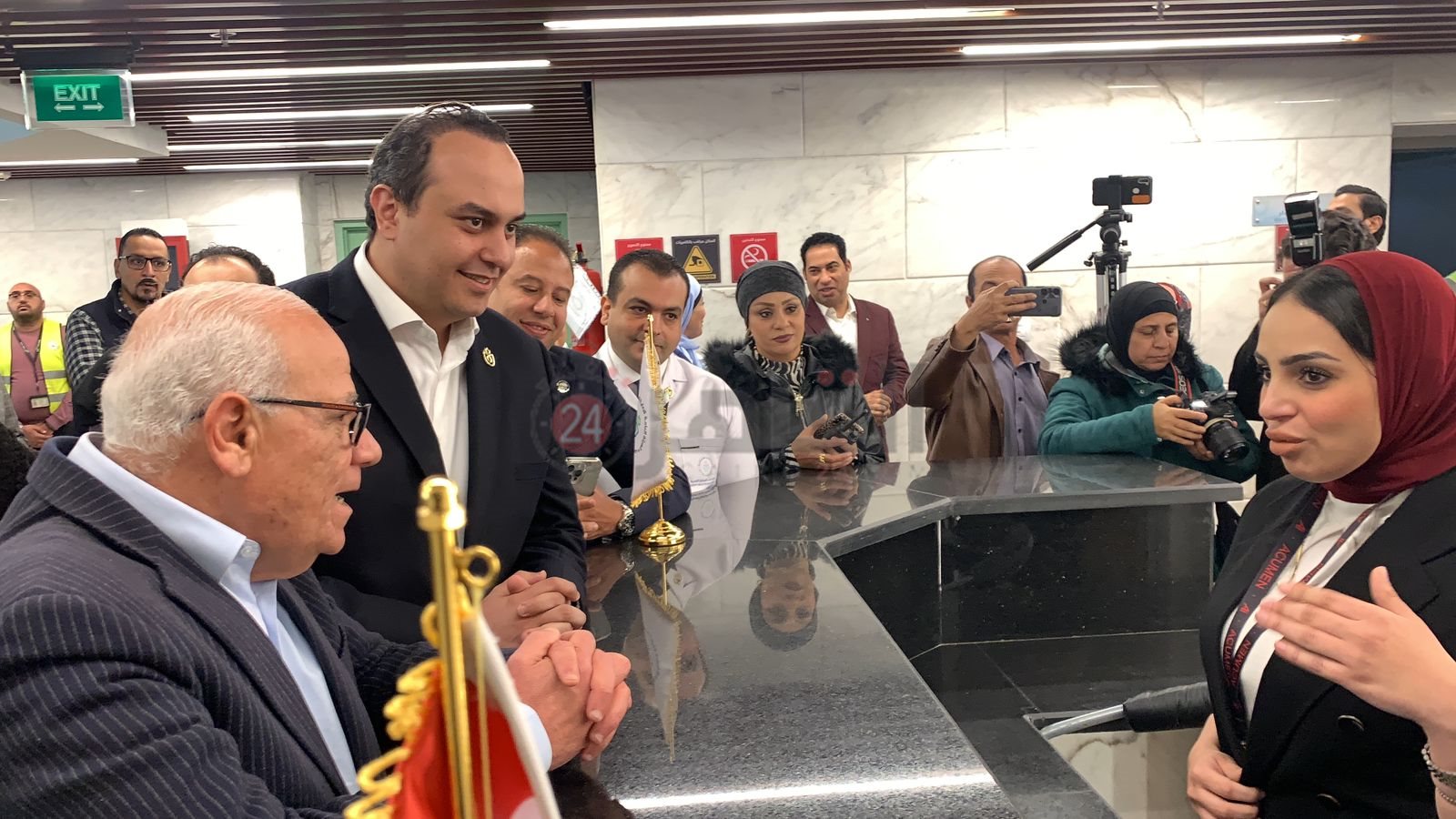 رئيس هيئة الرعاية الصحية يفتتح الجناح البحري بمستشفي السلام ببورسعيد