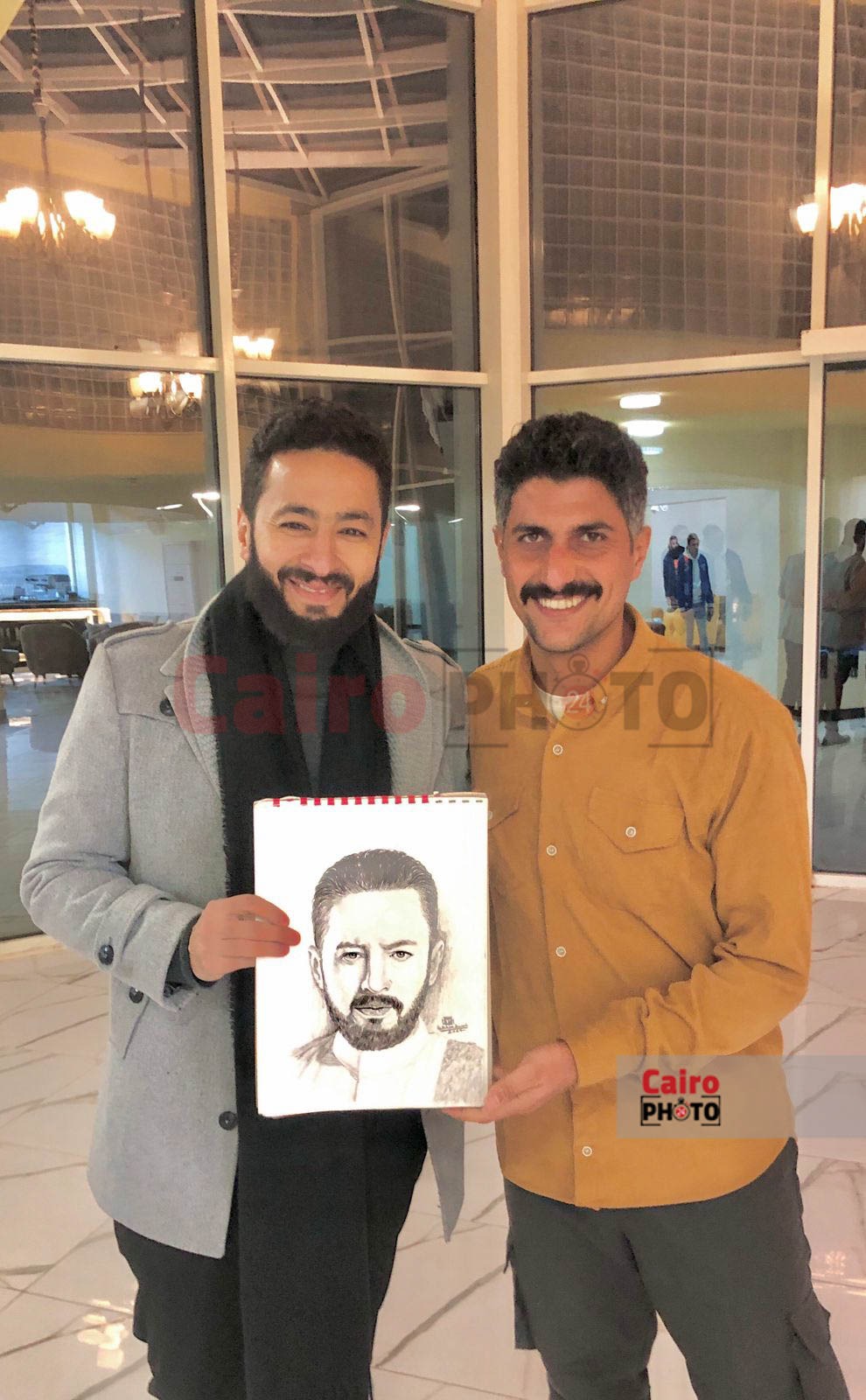 الفنان حمادة هلال خلال تصوير الجزء الرابع من مسلسل المداح 