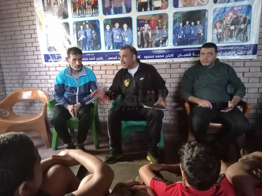 المشرف الفني بالاتحاد المصري للمصارعة يزور الناشئين بالدقهلية