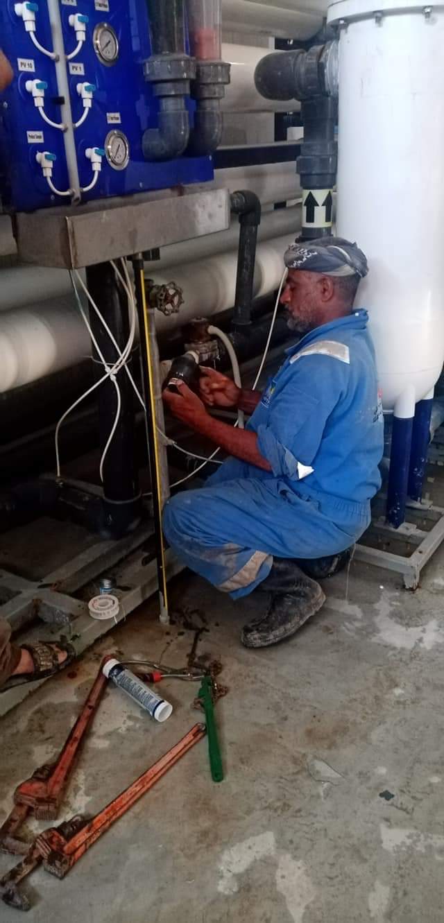 مراجعة شاملة وصيانة منظومة الكلور بالمحطات