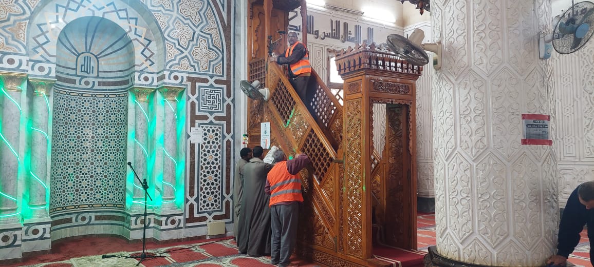 وكيل أوقاف الإسكندرية يتابع تجهيز المساجد لاستقبال شهر رمضان