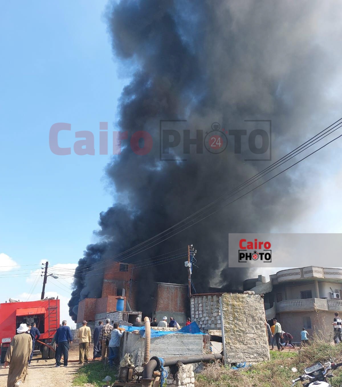 حريق مزرعة دواجن بكفر الشيخ 