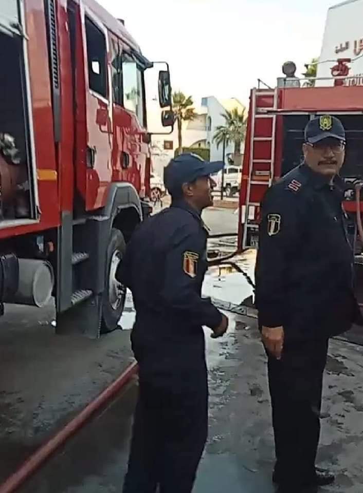 حريق يلتهم كافيه داخل قرية النورس السياحية ببورسعيد 