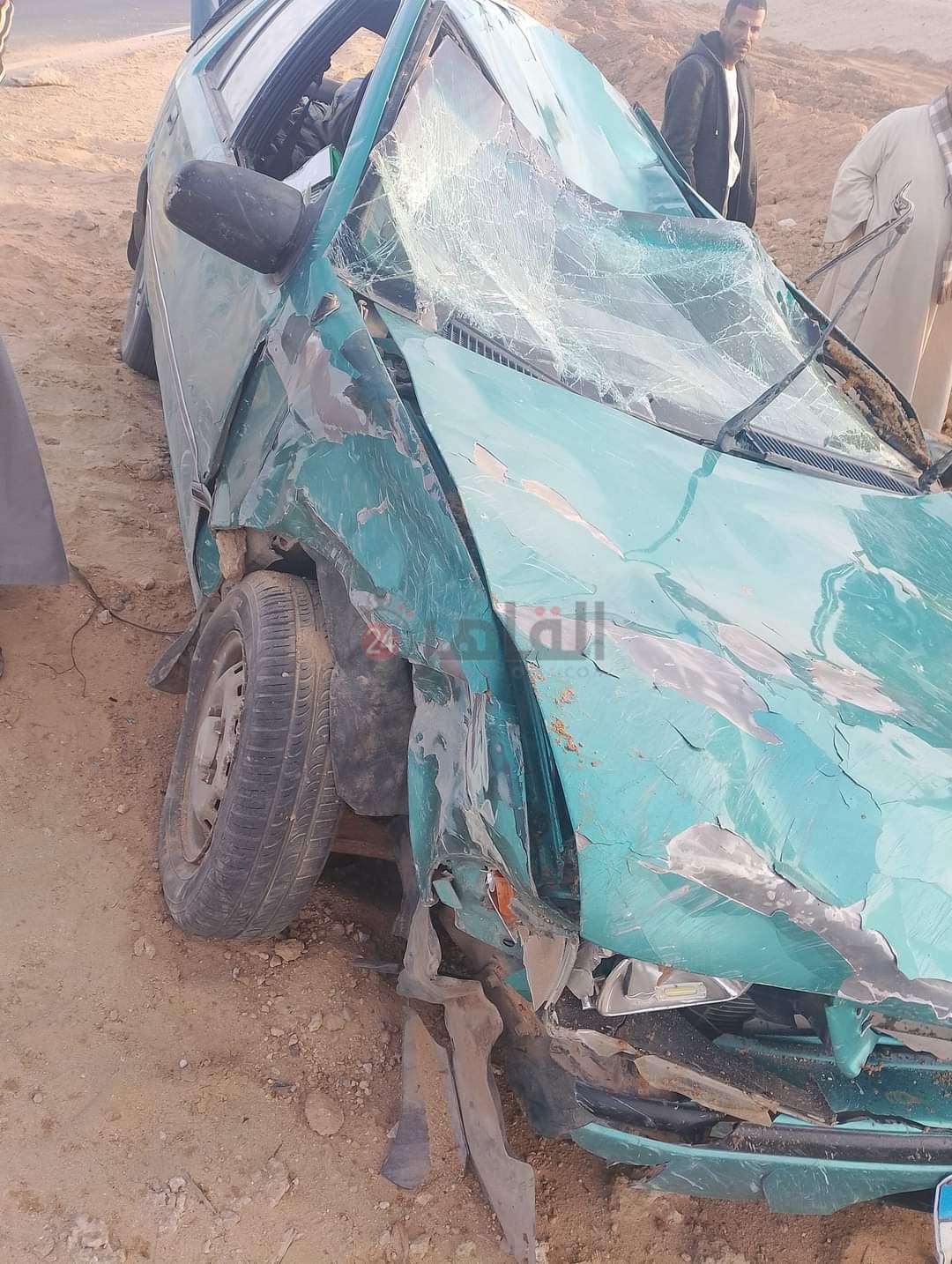 حادث انقلاب سيارة ملاكي 