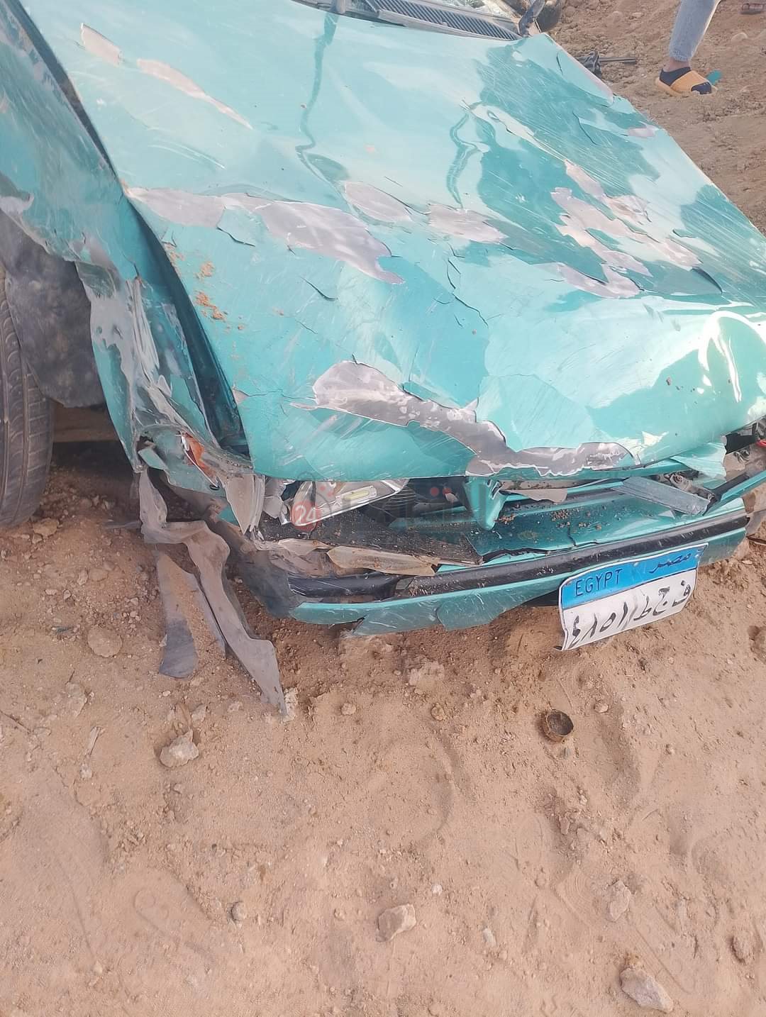 انقلاب سيارة ملاكي في الفيوم 