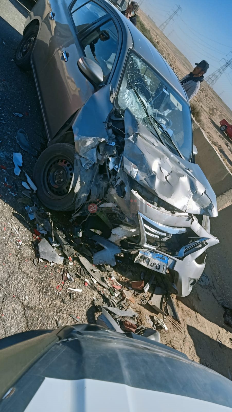 حادث تصادم سيارة نقل بسوزوكي بطريق العاصمة.3