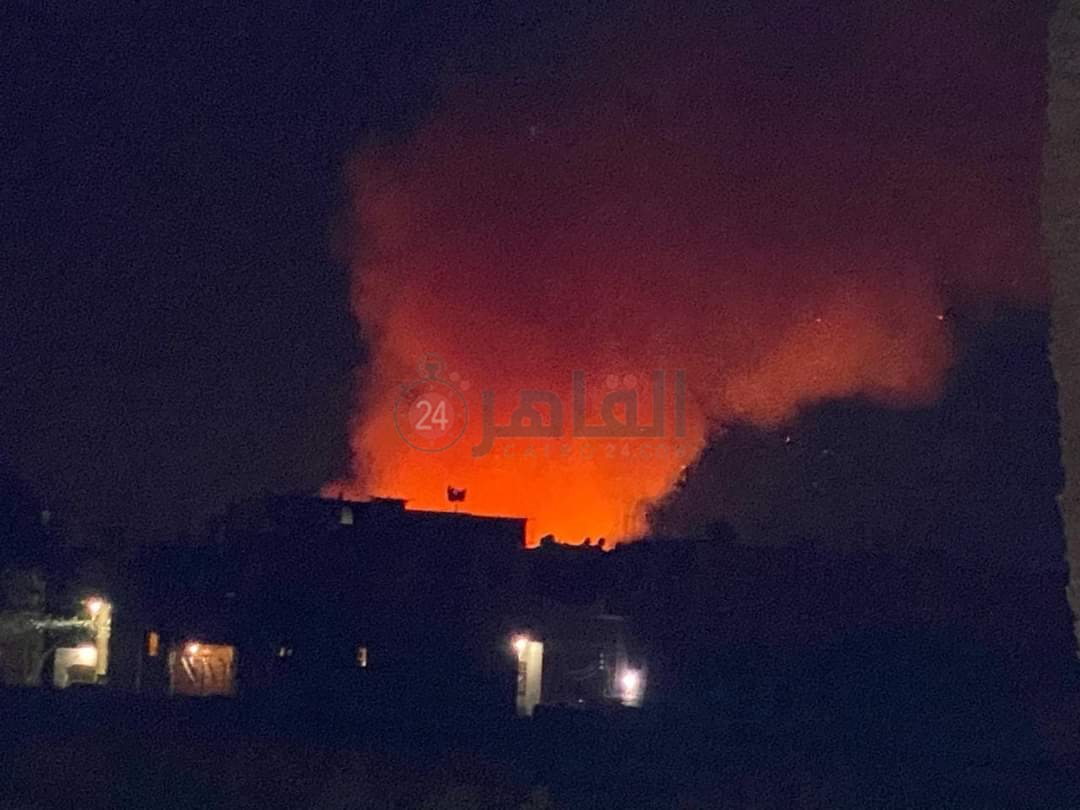 حريق مزرعه مانجو بالفيوم 