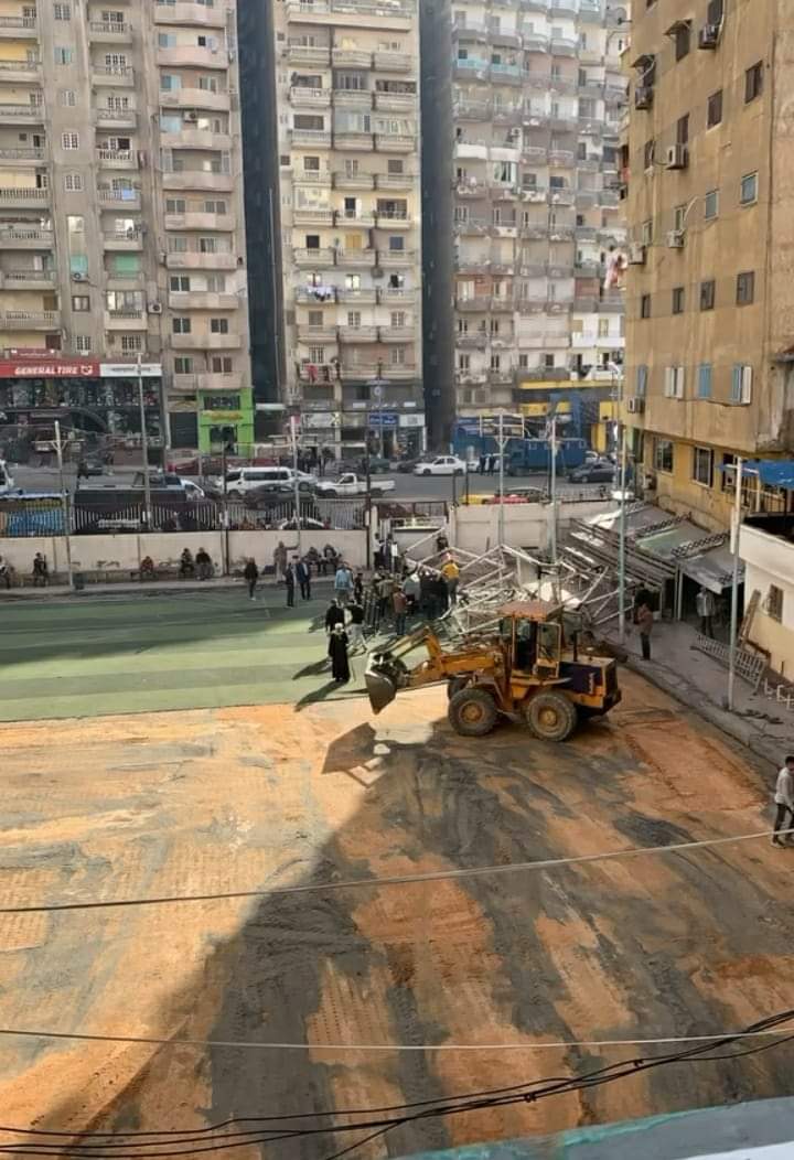 هدم ملعب سيدى بشر بالإسكندرية 