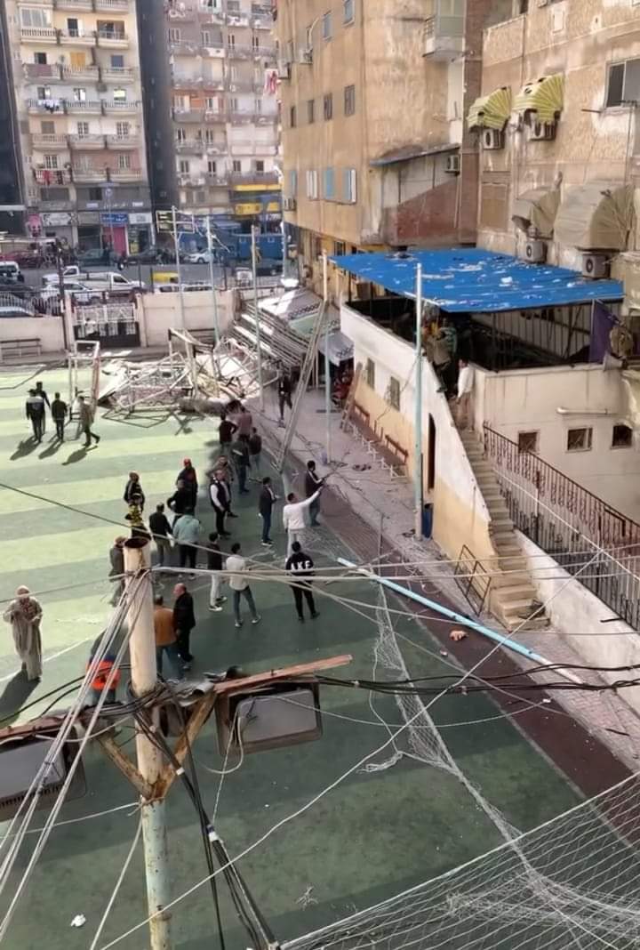 هدم ملعب سيدى بشر بالإسكندرية 