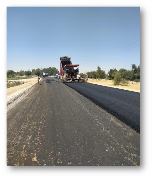 رصف الطرق بمركزي إطسا ويوسف الصديق 