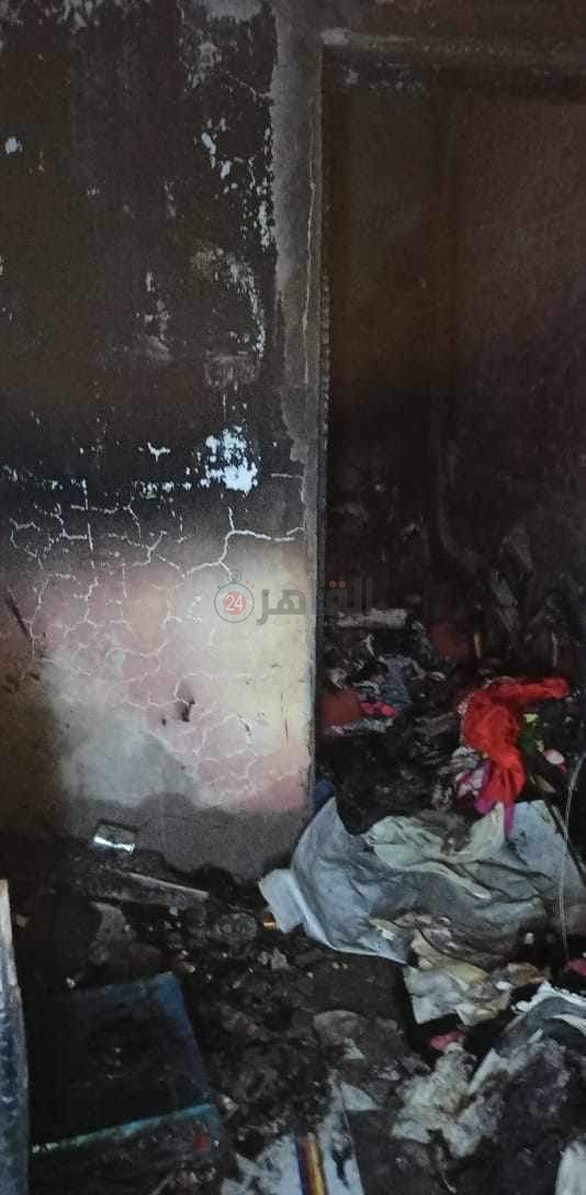 احتراق منزل في الفيوم 
