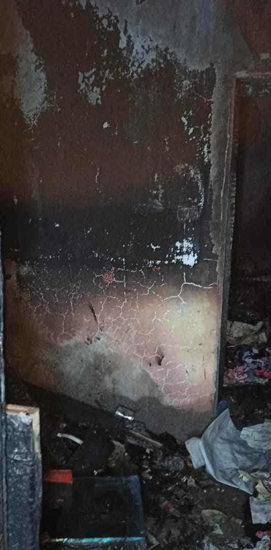 احتراق منزل في الفيوم 