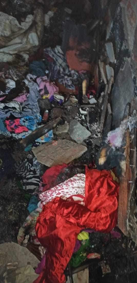 احتراق منزل في الفيوم 