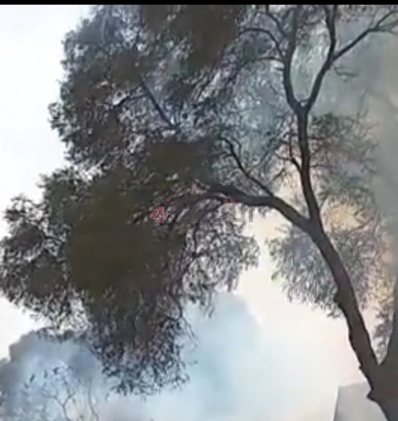 حريق قرية أولاد الشيخ 