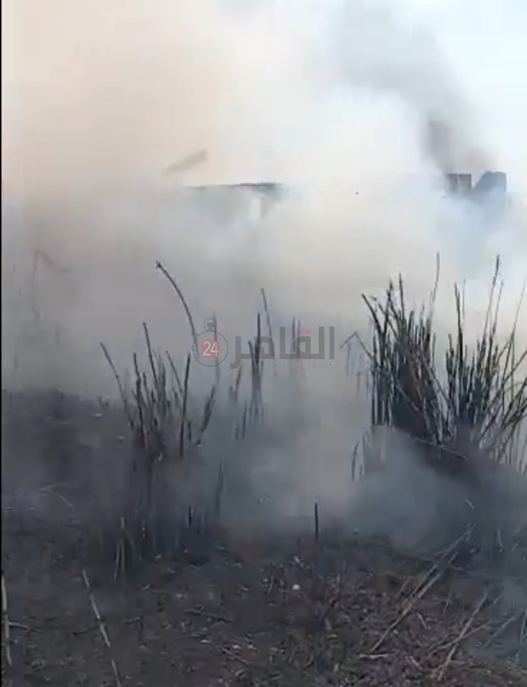 حريق قرية أولاد الشيخ 