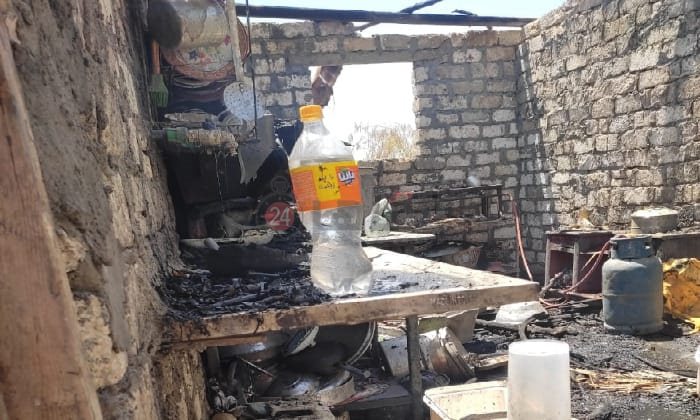 حريق منزل بالفيوم 