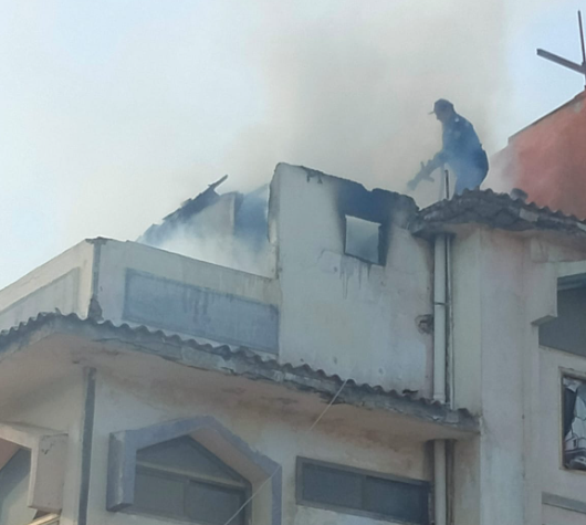 حريق روف بدمياط 